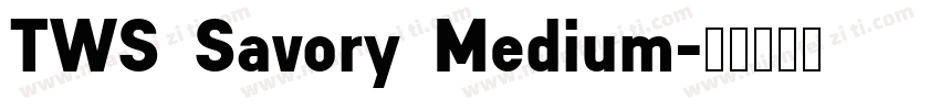 TWS Savory Medium字体转换